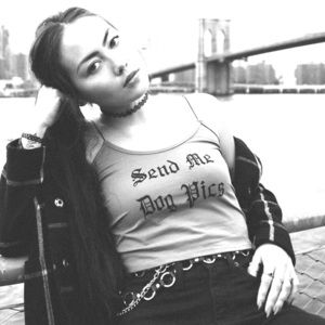 SEND ME DOG PICS crop top